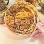 画像7: 風景画　ブラウンカップ＆ソーサー　ティーポット　各種 (7)