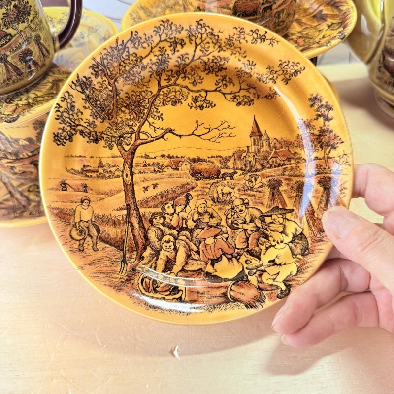 画像7: 風景画　ブラウンカップ＆ソーサー　ティーポット　各種 (7)