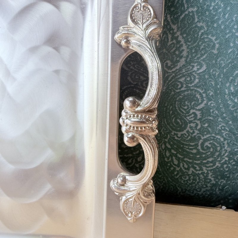 画像2: 純喫茶　ステンレストレイ　卓上トレー　シルバー　昭和レトロ (2)