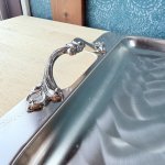 画像9: 純喫茶　ステンレストレイ　卓上トレー　シルバー　昭和レトロ (9)