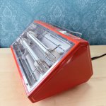 画像11: おにぎり型　サンヨー　電気ストーブ　SANYO R-454 オレンジ系　現状 (11)