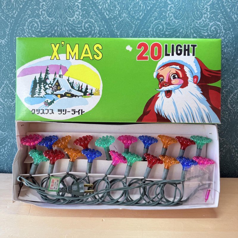 画像9: ちょっとだけアウトレット　昭和レトロクリスマスライト　イルミネーション電飾　サンライズ星型　特大サイズ　ライト　20球 　 (9)