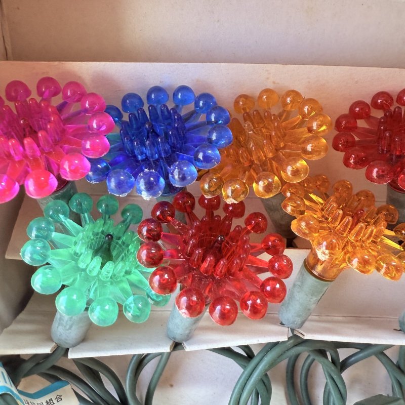 画像6: ちょっとだけアウトレット　昭和レトロクリスマスライト　イルミネーション電飾　サンライズ星型　特大サイズ　ライト　20球 　 (6)