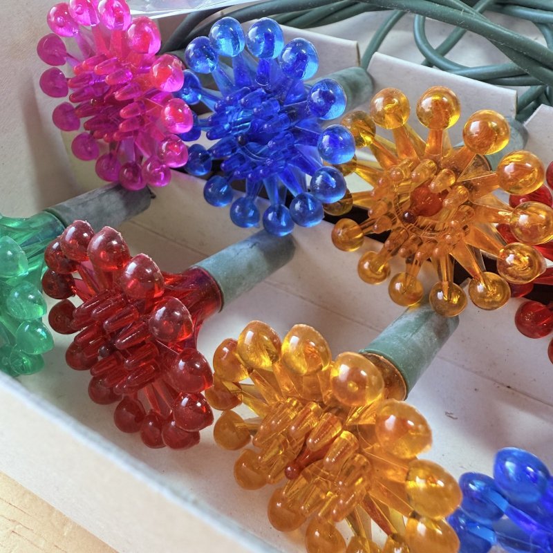 画像4: ちょっとだけアウトレット　昭和レトロクリスマスライト　イルミネーション電飾　サンライズ星型　特大サイズ　ライト　20球 　 (4)