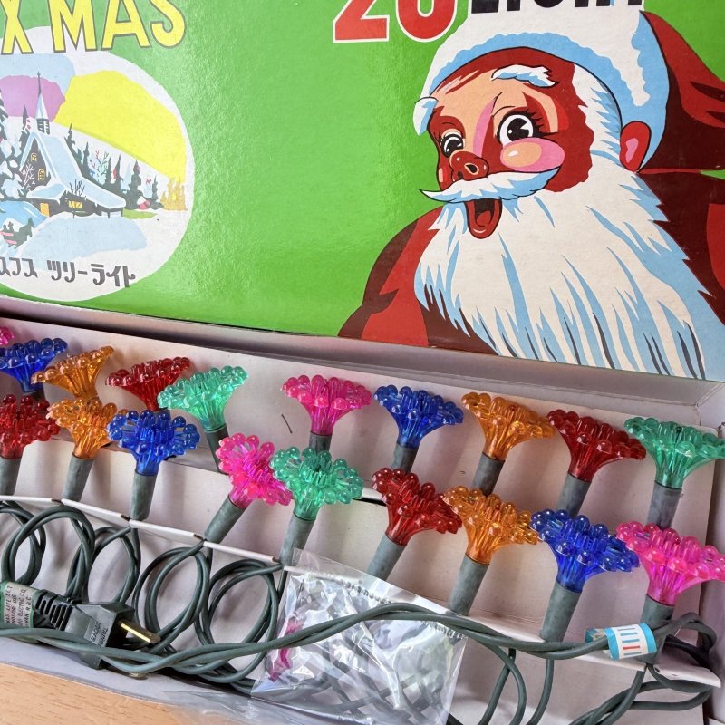 画像2: ちょっとだけアウトレット　昭和レトロクリスマスライト　イルミネーション電飾　サンライズ星型　特大サイズ　ライト　20球 　 (2)