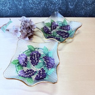 【特価】 アルコロック 花のデザインのガラス ARCOROC deadstock フランス 食器
