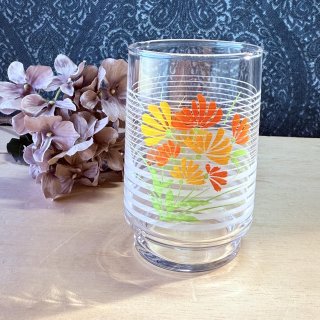 TOWA トーワ箸立て オレンジイエロー 花柄 珍品 H43