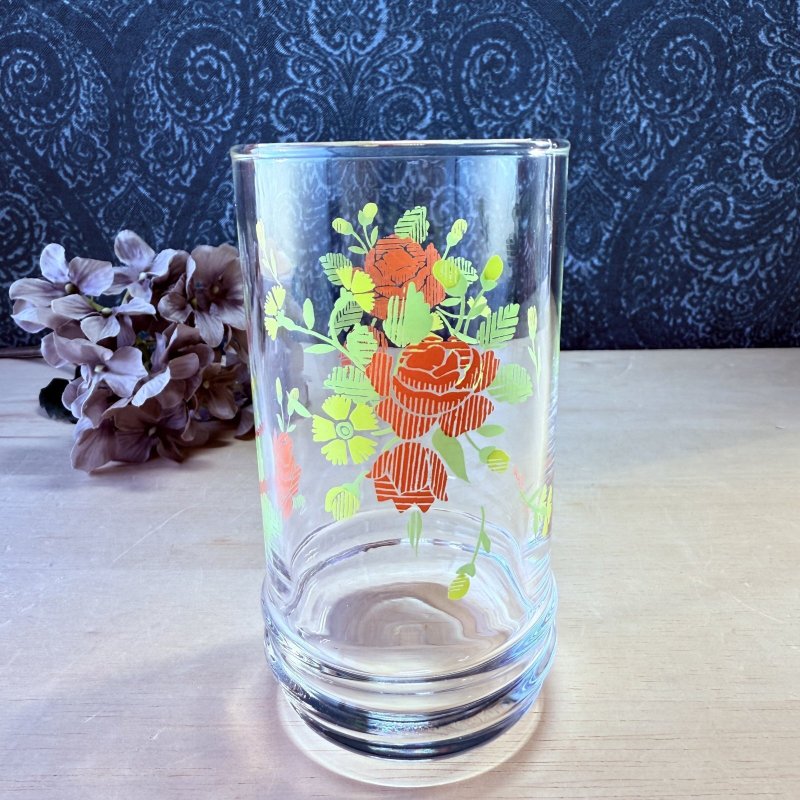 画像1: ローズ　薔薇　ロマンティックグラス　花柄　ピンク (1)