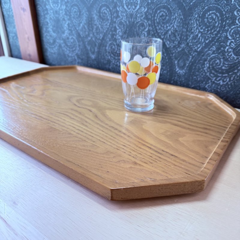 画像8: 純喫茶　テスク　業務用　木製トレイ　大きめの配膳トレー (8)