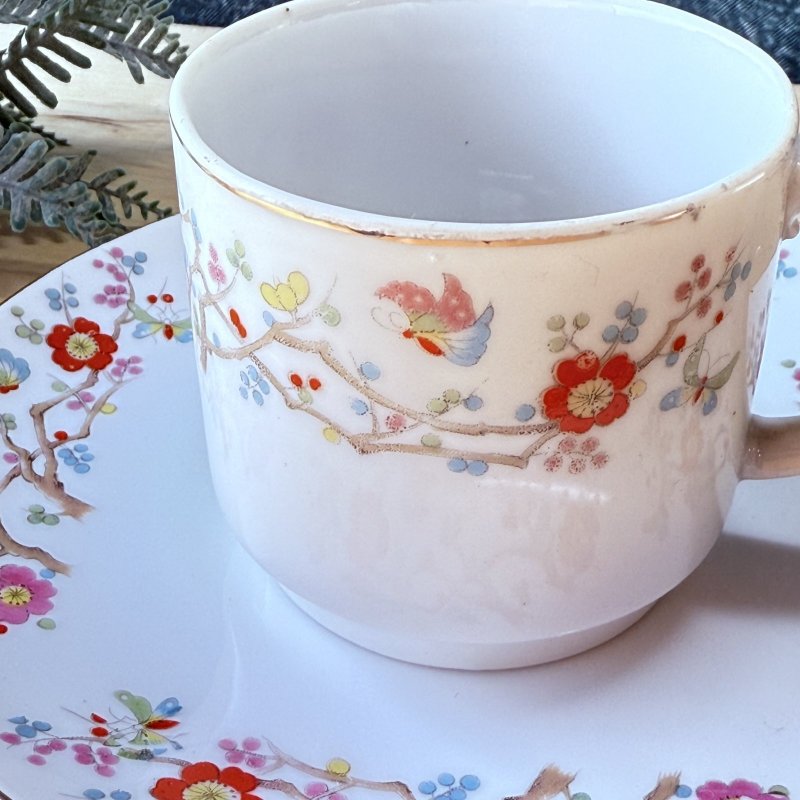 画像5: Fancy china 日本製　花と蝶カップ＆ソーサー　 (5)