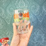 画像6: ADERIA アデリア　ST　tumbler　足付きグラス　オレンジ　花柄　レトロポップ (6)
