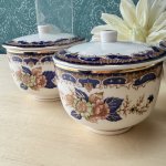 画像4: NIKKO　ニッコー　ダブルフェニックス　牡丹　花柄　蓋付き湯飲み　5客揃え (4)