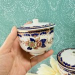 画像7: NIKKO　ニッコー　ダブルフェニックス　牡丹　花柄　蓋付き湯飲み　5客揃え (7)