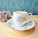 画像1: 保谷　HOYA　ブルーフラワー　花柄　カップ＆ソーサー (1)