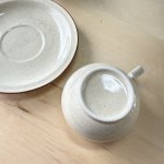 画像8: ころんと丸いカップ＆ソーサー　ベージュ系　ストーンウェア (8)