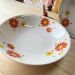 画像3: レトポップ　Fancy china　デイジー　オレンジ　花柄　深皿　deadstock　1枚〜 (3)