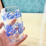画像4: 佐々木ガラス　ナツメ　ハードストロンググラス　青　ブルー　花柄　 (4)