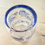 画像7: 佐々木ガラス　ナツメ　ハードストロンググラス　青　ブルー　花柄　 (7)