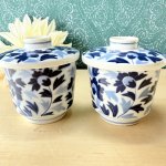 画像4: 滝山　藍色の植物の茶碗蒸し器　1個〜 (4)