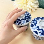 画像6: 滝山　藍色の植物の茶碗蒸し器　1個〜 (6)
