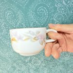 画像4: shibata china 淡く可憐な花柄のカップ＆ソーサー　金縁 (4)