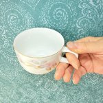 画像5: shibata china 淡く可憐な花柄のカップ＆ソーサー　金縁 (5)