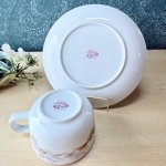 画像9: shibata china 淡く可憐な花柄のカップ＆ソーサー　金縁 (9)