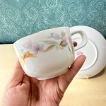 画像10: shibata china 淡く可憐な花柄のカップ＆ソーサー　金縁 (10)