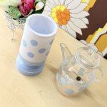 画像3: ワールド印　水玉の箸立てと醤油差しのセット　ブルードット (3)