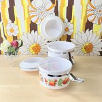 画像6: 陶器かと思ったらプラスチックのなんちゃってキャニスター2個セット　保存容器　フルーツ (6)