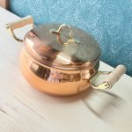 画像2: 銅鍋　スープポット　木製ハンドル　両手鍋 (2)