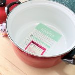 画像6: HONEY　WARE　ハニーウエア　真っ赤なホーロー両手鍋　20cm (6)