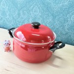 画像8: HONEY　WARE　ハニーウエア　真っ赤なホーロー両手鍋　20cm (8)