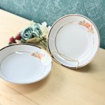 画像3: ARITA　CHINA　金縁　コーラルピンクローズのサラダボウル　取り皿にも。薔薇　花柄　2枚〜 (3)