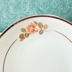 画像5: ARITA　CHINA　金縁　コーラルピンクローズのサラダボウル　取り皿にも。薔薇　花柄　2枚〜 (5)