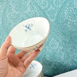 画像5: Clean 花柄食器セット　小鉢6個　角皿6枚　醤油差し付き (5)