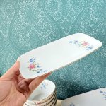 画像8: Clean 花柄食器セット　小鉢6個　角皿6枚　醤油差し付き (8)