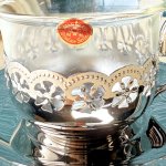 画像3: 純喫茶　ウインザーカップ　重厚なJapansilver　耐熱ガラスのカップ＆ソーサー (3)
