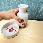 画像6: お花柄の花瓶と灰皿のセット　 (6)