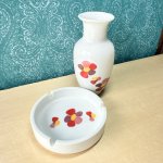 画像8: お花柄の花瓶と灰皿のセット　 (8)