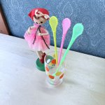 画像3: レトロポップ　マドラー　ピンク　グリーン　イエロー　3本セット　 (3)