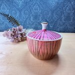 画像1: KINTO　CHINA　モダンシュガーポット　磁器製キャニスター　ピンク　 (1)