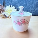 画像2: Sango　三郷陶器　可愛い花柄の角砂糖入れ　シュガーポット　磁器製キャニスター (2)