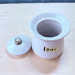 画像3: KASUGA STONE　陶器製シュガーポット　手ぼり　和　キャニスター (3)