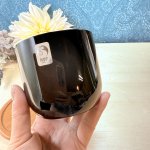 画像4: 純喫茶　佐々木クリスタル　ガラスシュガーポット　木製蓋　黒硝子 (4)