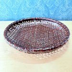 画像1: 久留米籃胎漆器　丸形菓子入れ　笊　籠 (1)