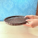 画像4: 久留米籃胎漆器　丸形菓子入れ　笊　籠 (4)