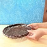 画像5: 久留米籃胎漆器　丸形菓子入れ　笊　籠 (5)