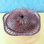 画像3: 久留米籃胎漆器　蓋付き菓子入れ　大 (3)