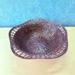 画像6: 久留米籃胎漆器　蓋付き菓子入れ　大 (6)